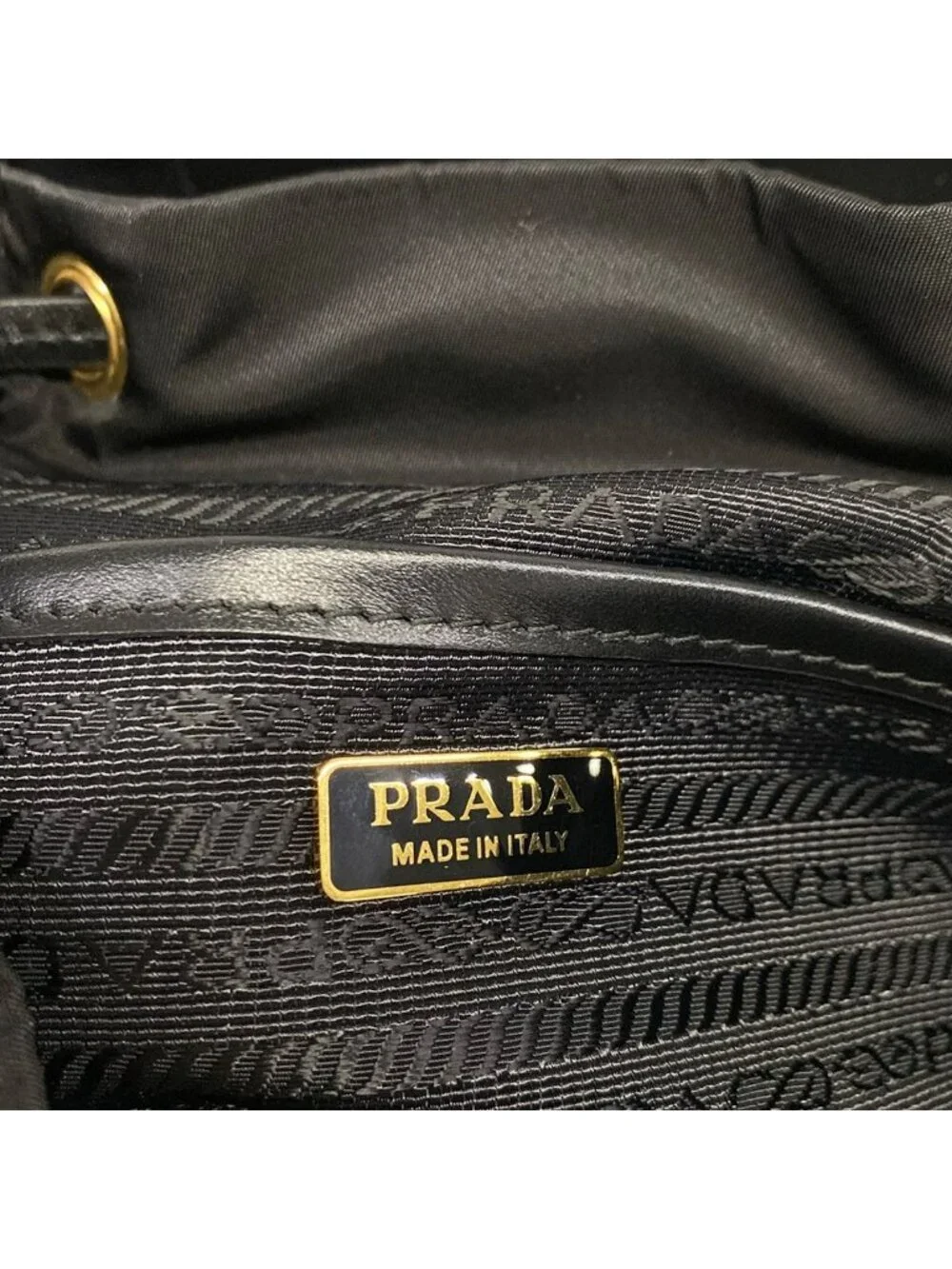 Prada Backpack Black Re-Nylon Leather